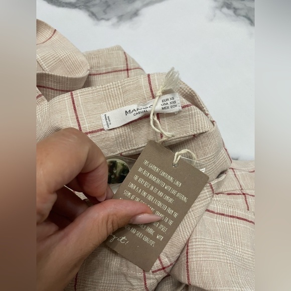 Mango women square neck sleeveless top tan size - Picture 9 of 9